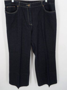 Ruby RD Women's Fall Wide Leg Black Gold  Jeans Size 18